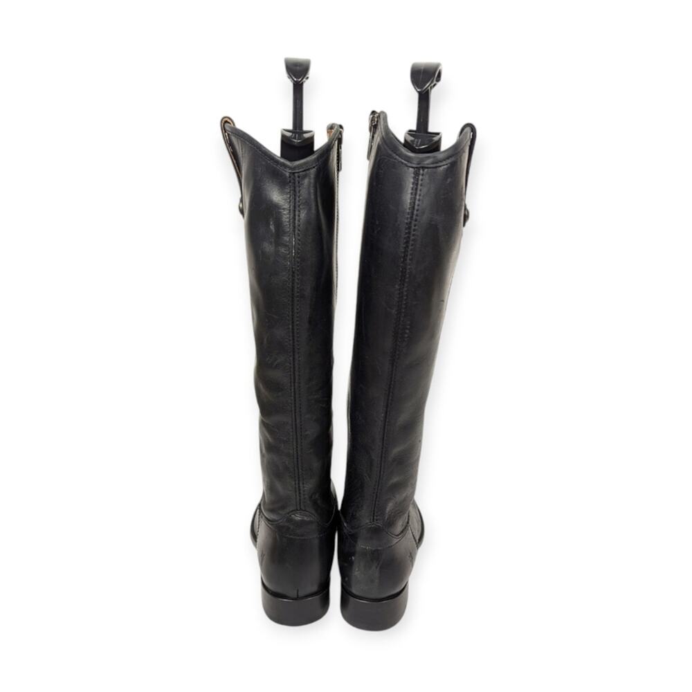 Frye Black Melissa Button Inside Zip Leather Ridi… - image 6